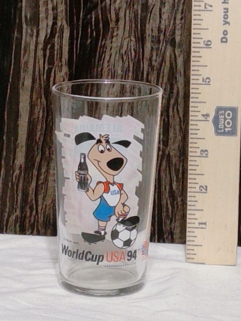Vintage Coca-Cola World Cup USA 94 Germany Soccer Glass